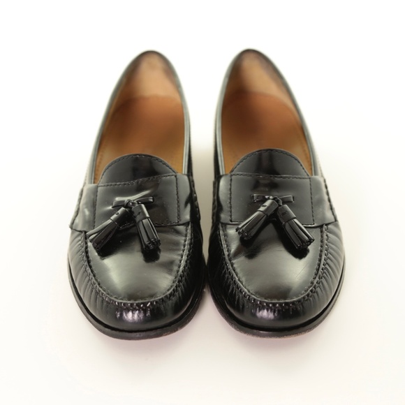 Cole Haan Pinch Tassel Black Leather Loafers Slip On Mens 11.5 D Preppy Classic - Picture 2 of 8